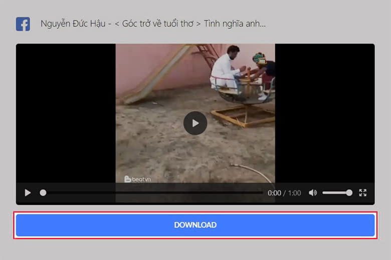 Cách tải video trên Facebook về điện thoại