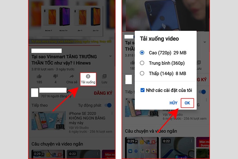 tải video youtube về điện thoại