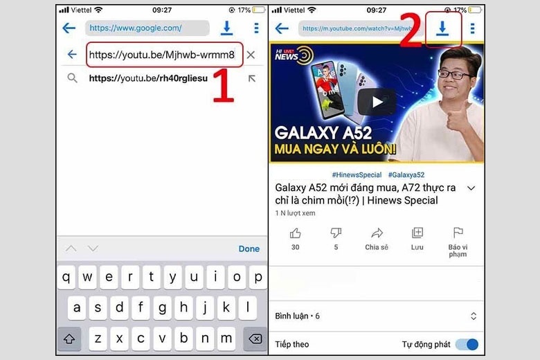 tải video youtube về điện thoại