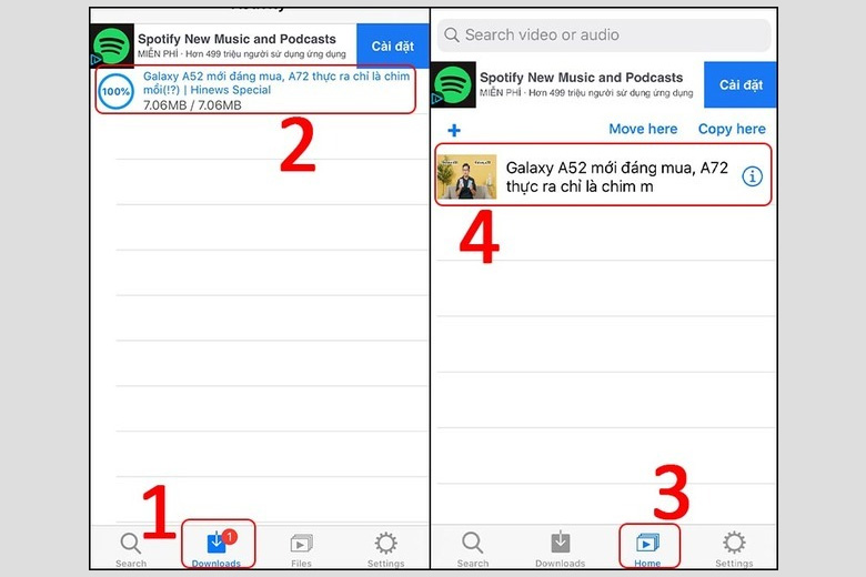 tải video youtube về điện thoại