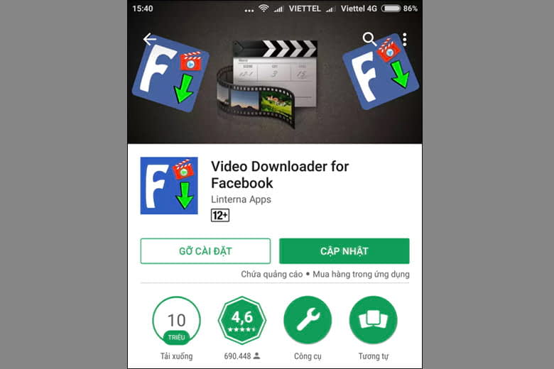 Cách tải video trên Facebook về điện thoại