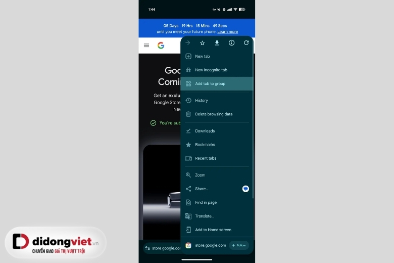 Cải thiện quản lý tab trên Android với bản cập nhật Chrome 139 CHROME 139 2