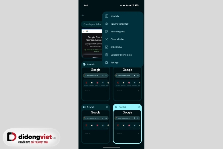 Cải thiện quản lý tab trên Android với bản cập nhật Chrome 139 CHROME 139 3