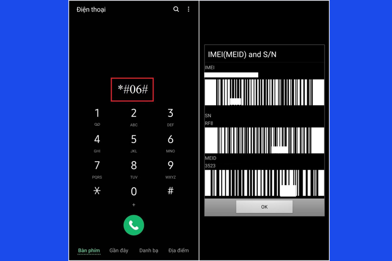 kiểm tra imei samsung cách 2