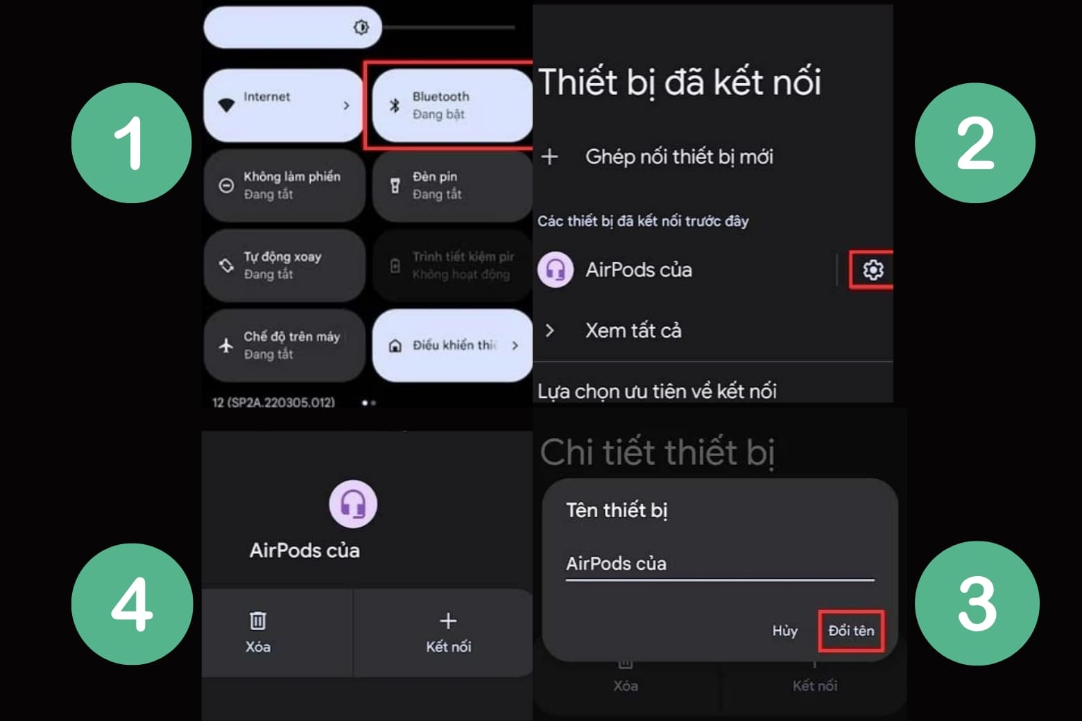 Hướng Dẫn Đổi Tên Tai Nghe AirPods Trên Các Thiết Bị Cách đổi tên AirPods trên điện thoại Android