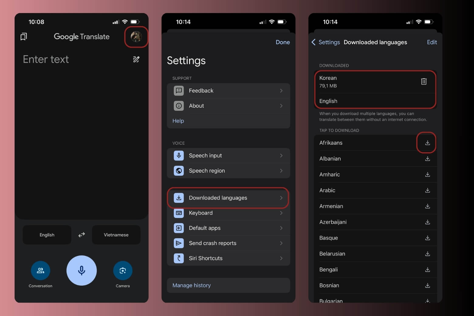 Tính năng dịch thuật ngoại tuyến là điểm cộng lớn, tiện lợi cho người di chuyển thường xuyên mà không có kết nối internet