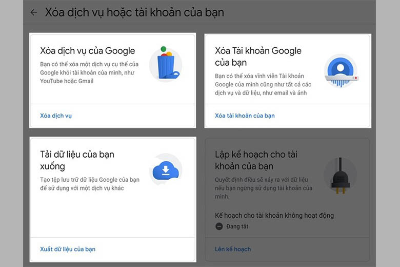 Cách xóa tài khoản Google trên máy tính
