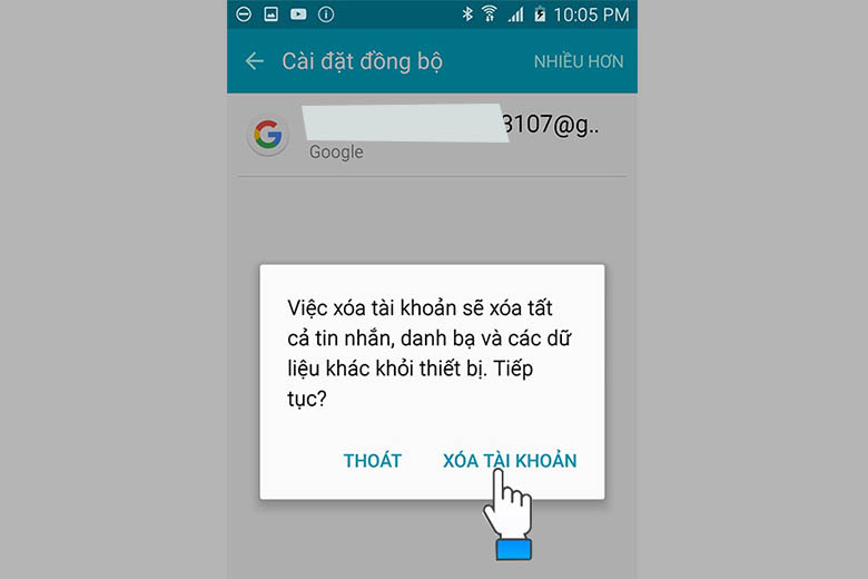 Cách xóa tài khoản Google trên điện thoại