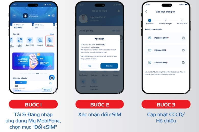 Chuyển đổi eSIM nhanh chóng chỉ trong 5 phút đổi eSIM trên iPhone 5 phút