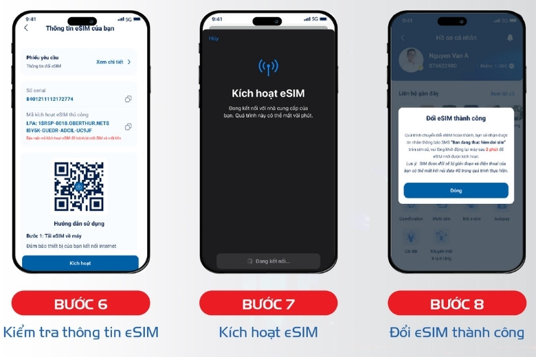 Chuyển đổi eSIM nhanh chóng chỉ trong 5 phút đổi eSIM trên iPhone 5 phút