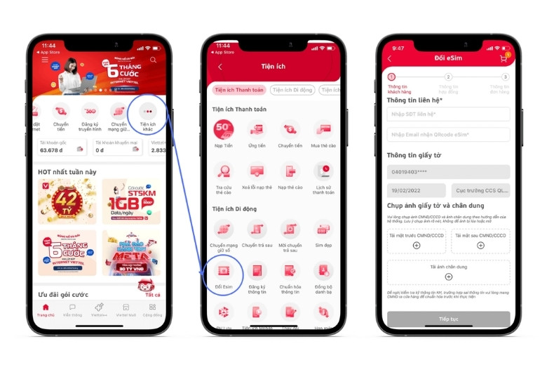 Chuyển đổi eSIM nhanh chóng chỉ trong 5 phút