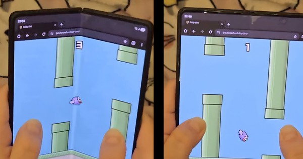 Trải nghiệm Flappy Bird phiên bản mới: Thử thách độ bền của điện thoại gập
