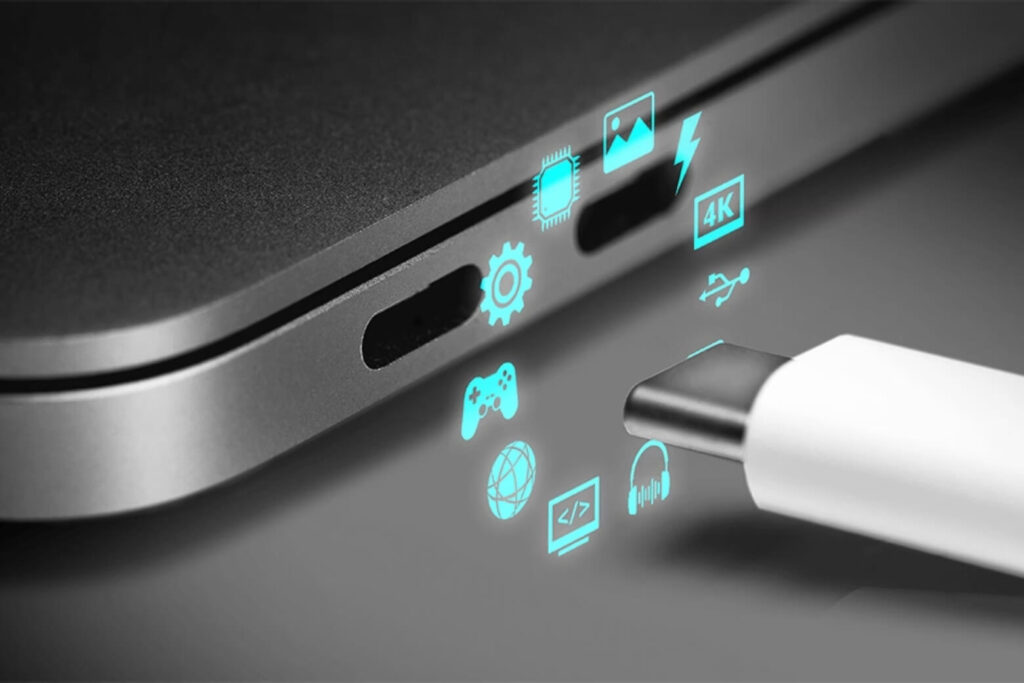 DP Alt Mode qua USB-C cho phép sạc, truyền dữ liệu và xuất video từ một cáp.