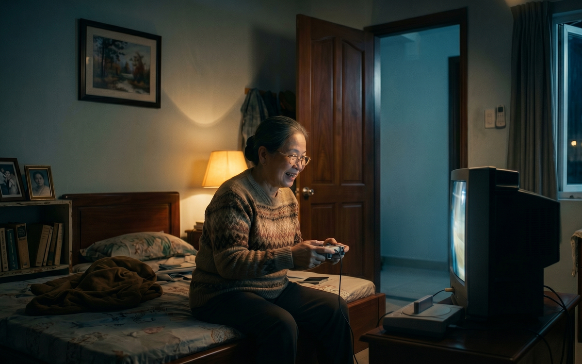 Cụ bà 91 tuổi khiến cảnh sát bất ngờ khi mải mê chơi game