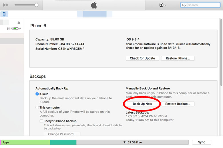 iphone bị vô hiệu hóa