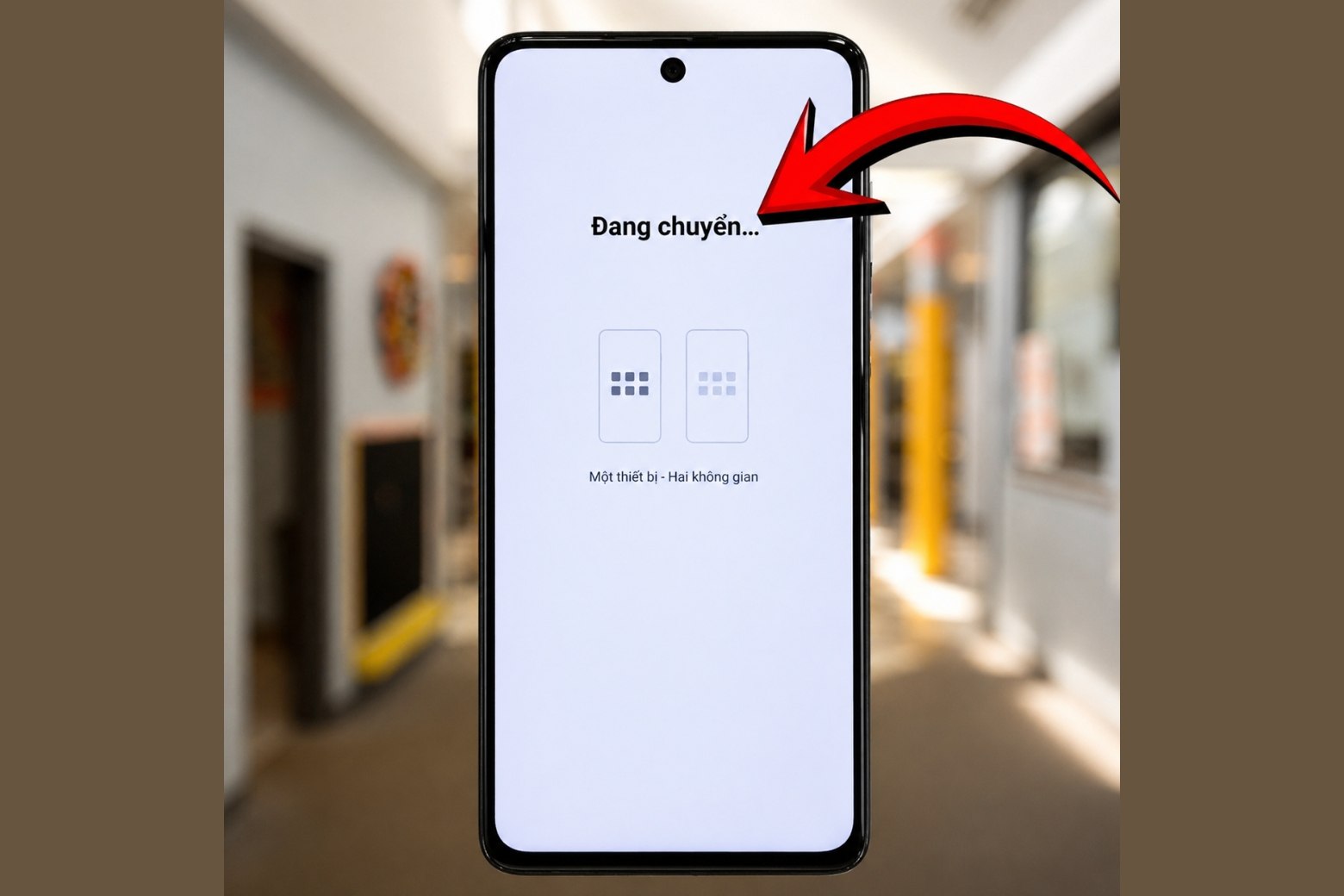 Không gian thứ 2 Xiaomi chuyển dữ liệu giữa hai vùng