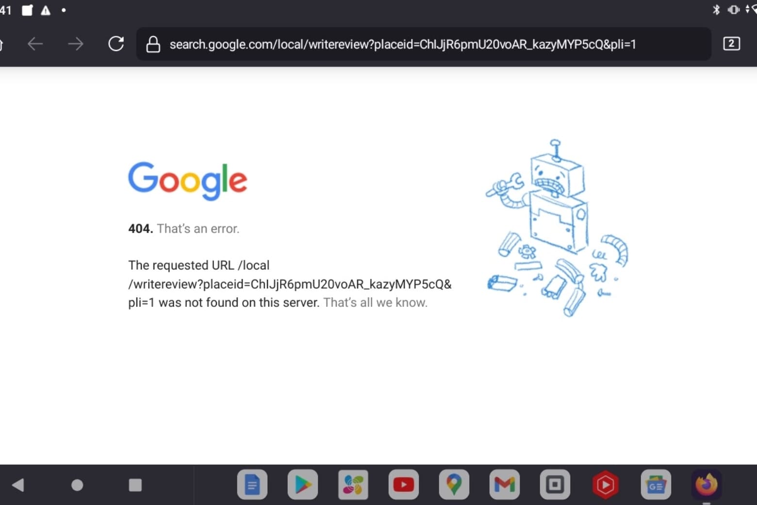 Do nhập sai địa chỉ (URL)