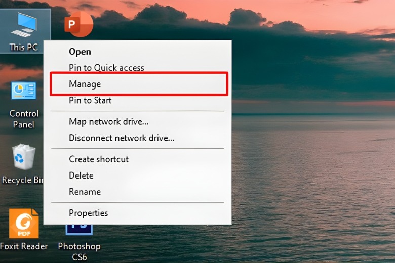Ổ cứng di động là gì chọn This PC và Manage