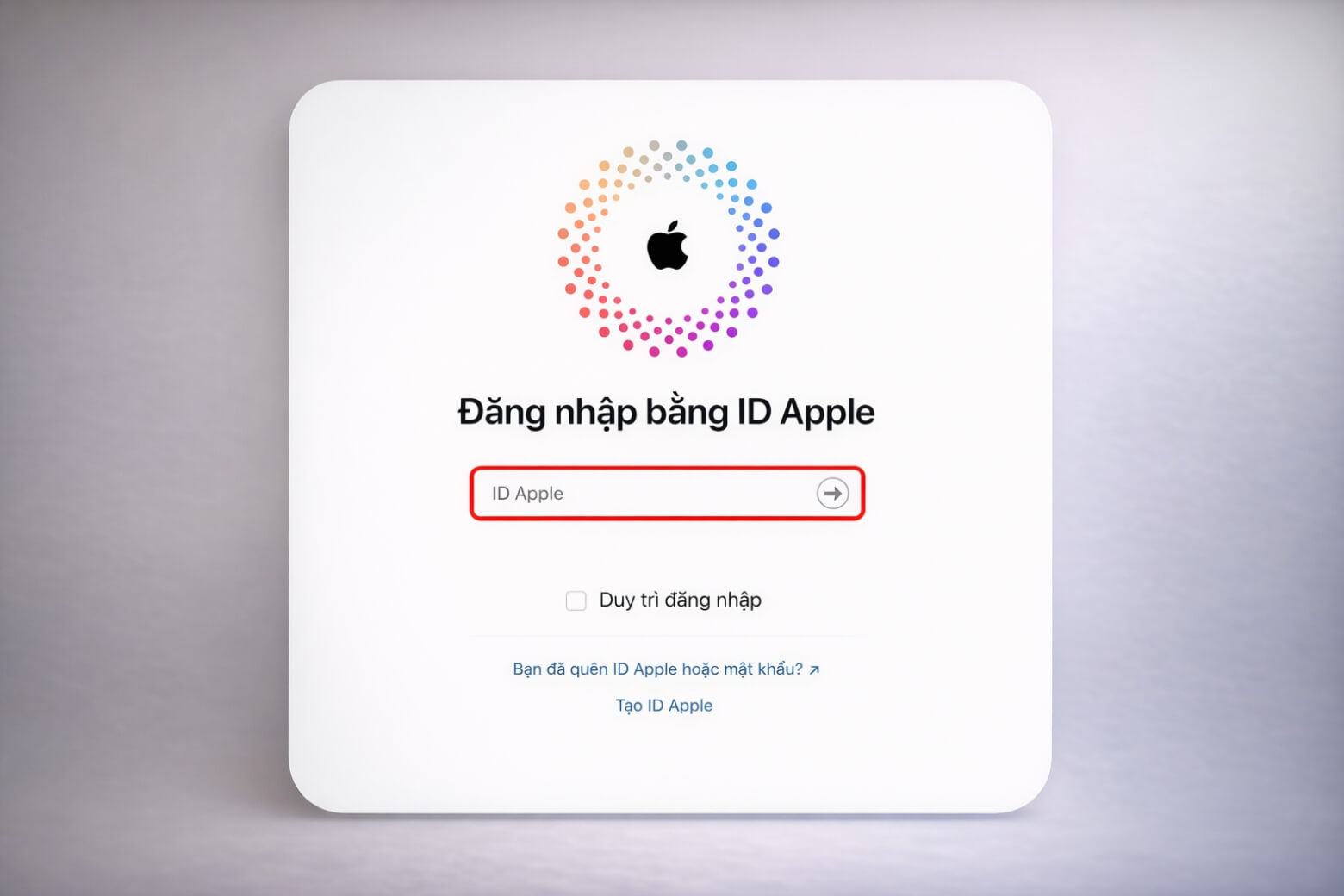 quên mật khẩu giới hạn điều kiện khôi phục bằng Apple ID