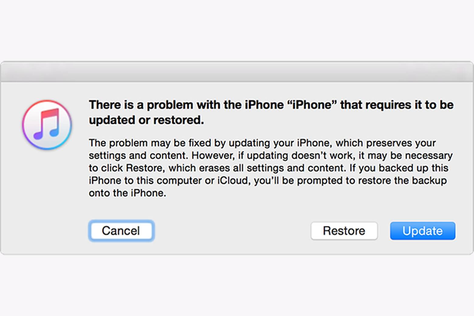 Lỗi 'Support Apple Com iPhone Restore' là gì? Hướng dẫn khắc phục hiệu quả Support Apple com iPhone restore là gì popup cập nhật