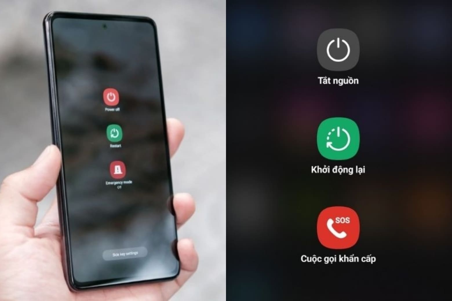 Cách tắt nguồn điện thoại Samsung Galaxy