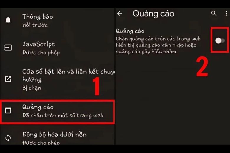 cách tắt quảng cáo trên điện thoại Samsung 