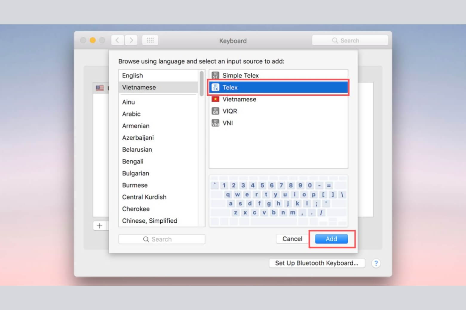 telex là gì chọn kiểu gõ Vietnamese Telex