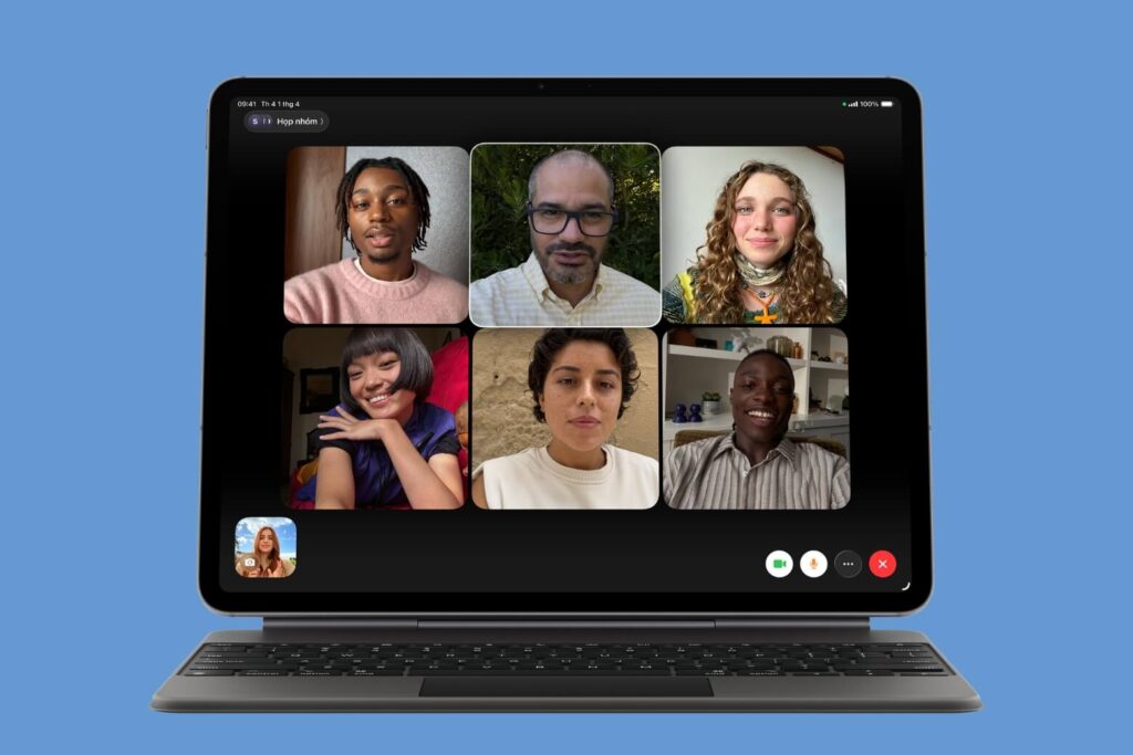 Camera trước đặt ngang cùng Center Stage giúp trải nghiệm video call tự nhiên và chuyên nghiệp hơn