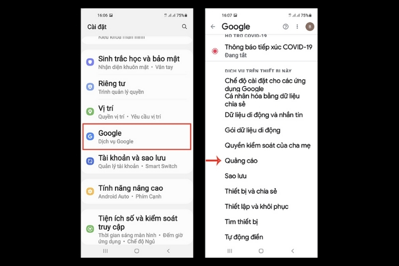 Vô hiệu hóa ID quảng cáo Google để tránh bị theo dõi