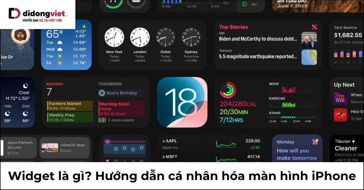 Widget là gì? Cách trang trí màn hình điện thoại iPhone và Android chỉ trong 3 phút