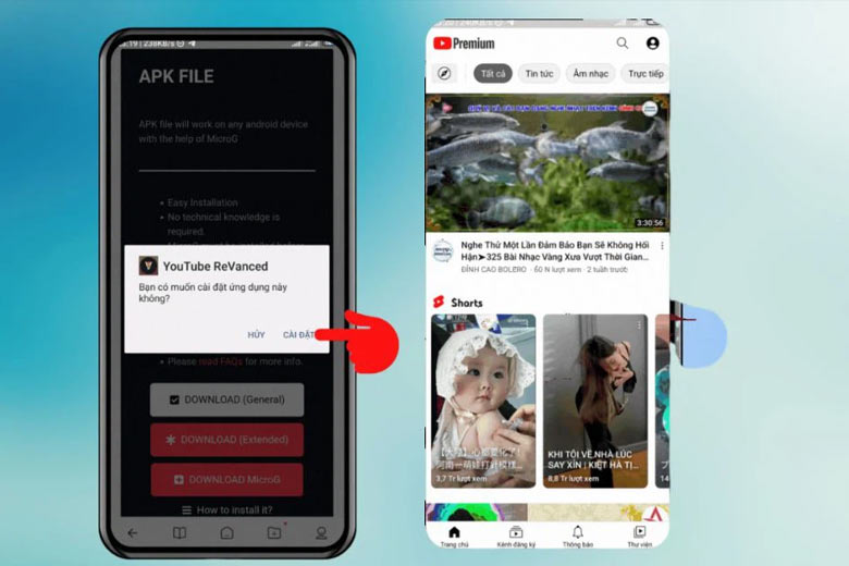 cách cài đặt YouTube ReVanced